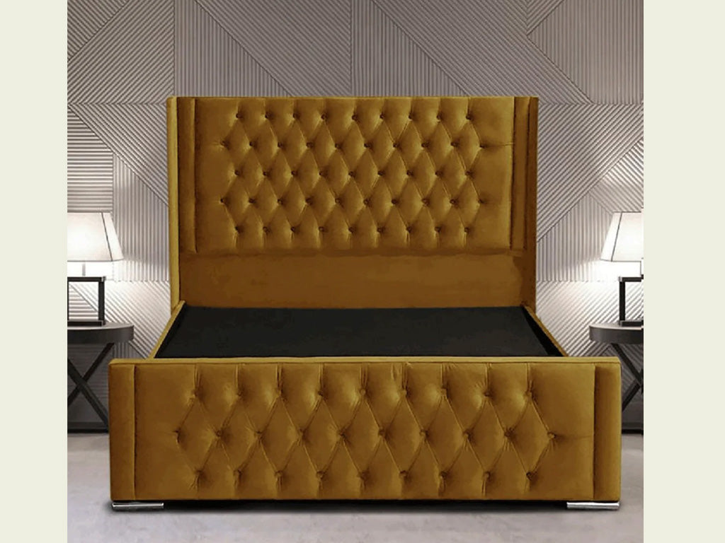 Aerial Elegance Upholstered Bed Frame - Unique Style Beds. 