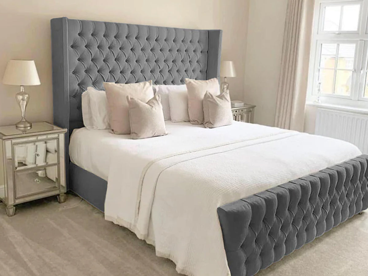 Ethereal Wingback Bed Frame