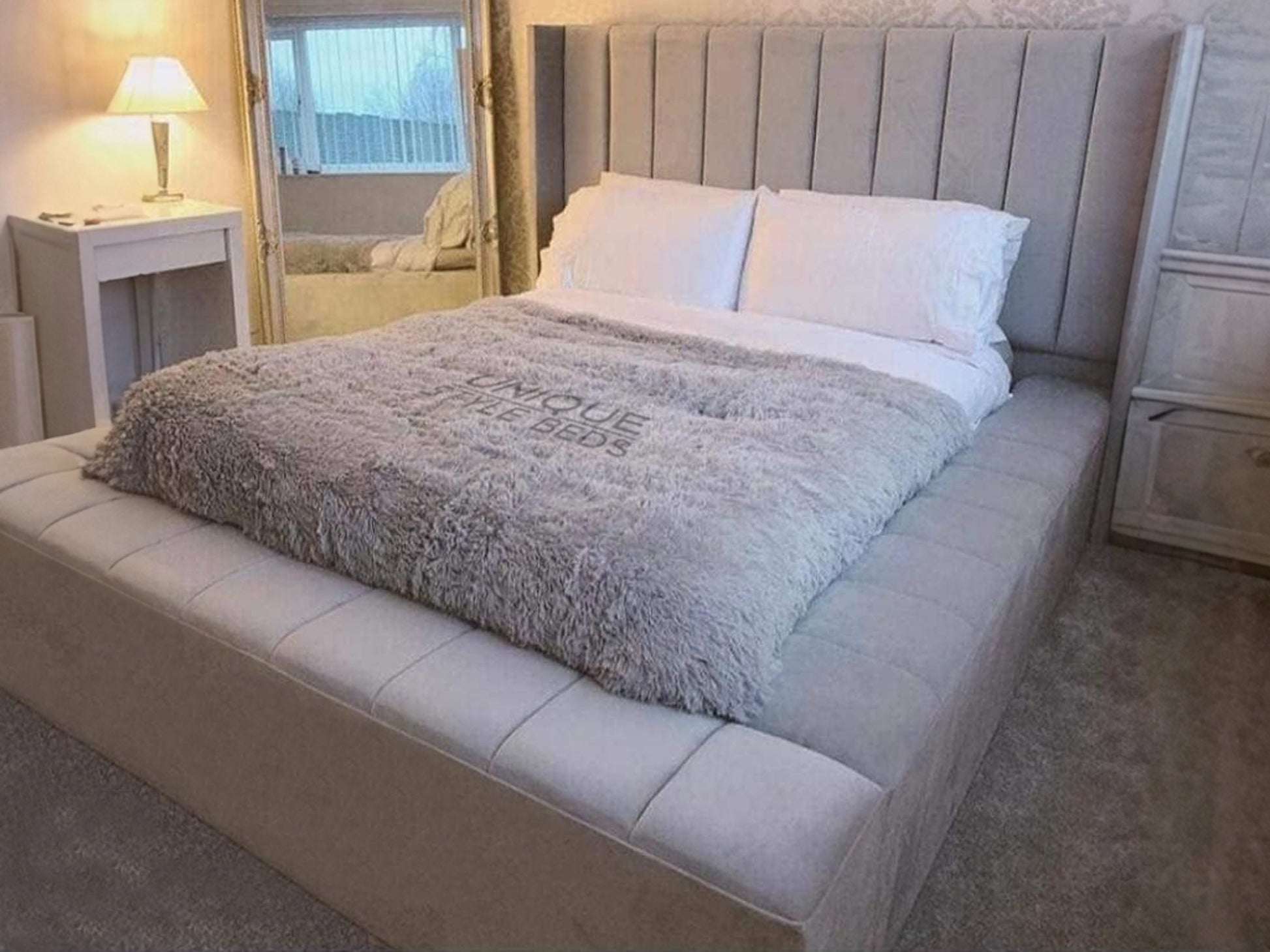 Oberon Wingback Bed Frame - Unique Style Beds. 